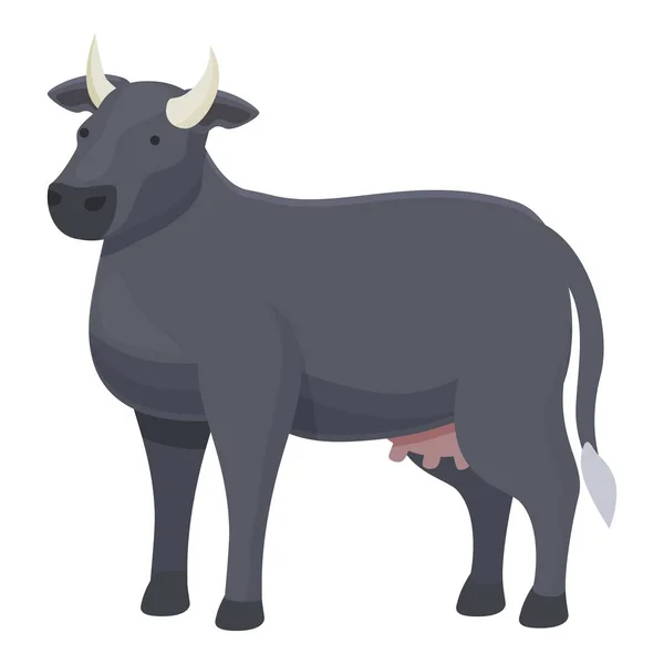 Fresian奶牛图标动画病媒 农场品种 乳制品动物 — 图库矢量图片