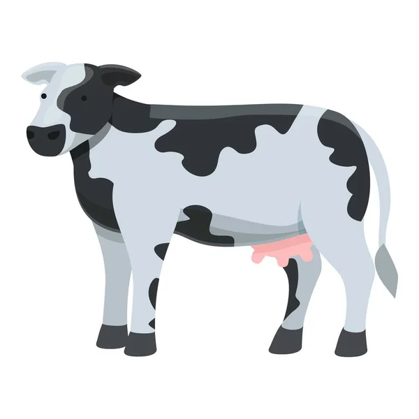 Ícone Suíço Vaca Vector Cartoon Gado Agrícola Cor Ponto —  Vetores de Stock