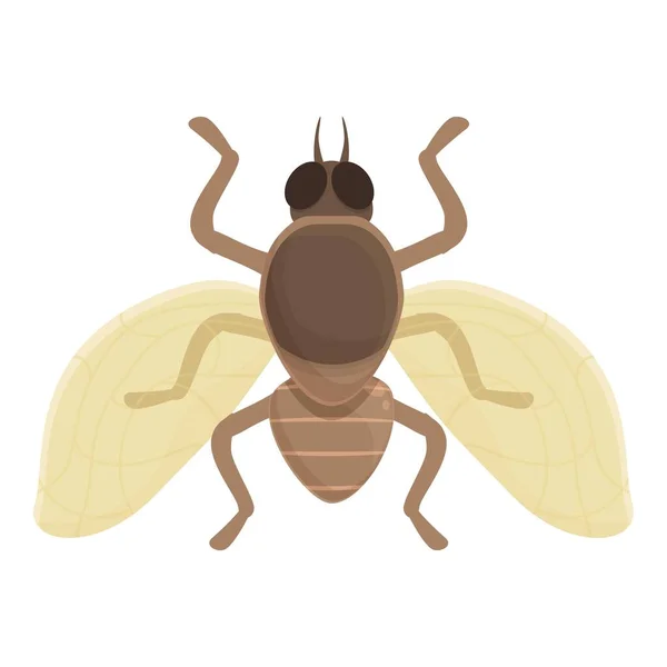 Tropical Tsetse Fly Icon Cartoon Vector Nature Tik Africa Mosquito — Stock Vector
