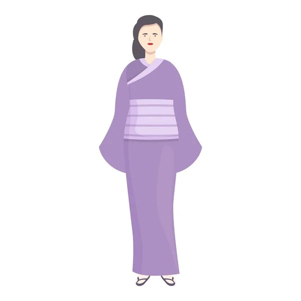 Kimono Character Icon Icon Vector Азиатка Свадебный Стиль — стоковый вектор