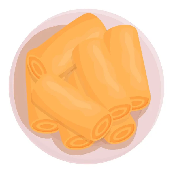 Νόστιμο Τυρί Εικονίδιο Κινουμένων Σχεδίων Διάνυσμα Ανοιξιάτικο Μενού Εστιατορίου — Διανυσματικό Αρχείο