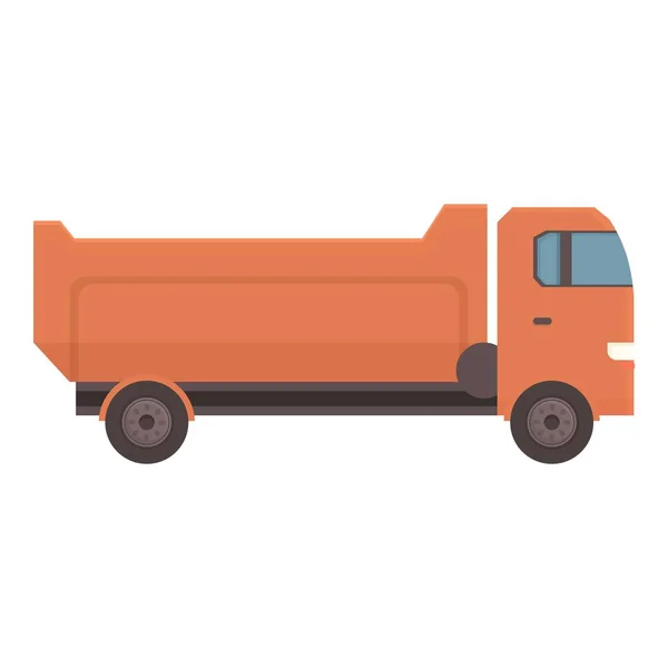 Construction Truck Icon Cartoon Vector Tipper Dump Machine Tip — Stock Vector