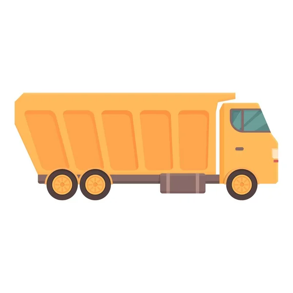 Car Truck Icon Cartoon Vector Tipper Dumper Machine Vehicle — Stock Vector