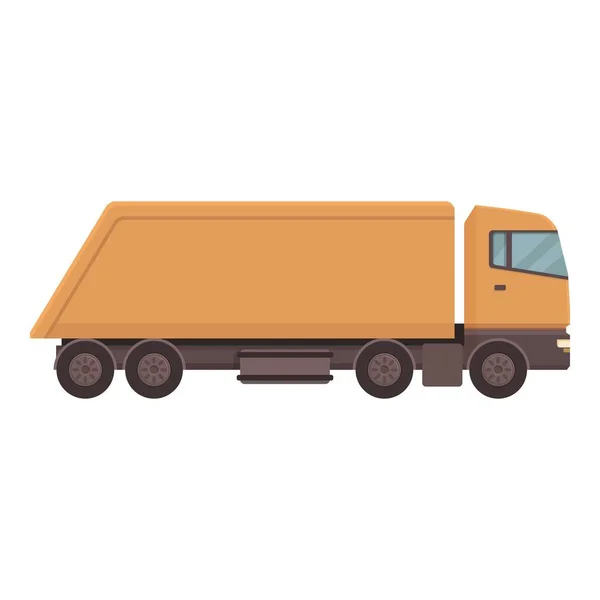 Het Bouwen Van Truck Icoon Cartoon Vector Tipperdumpen Uploaden Van — Stockvector