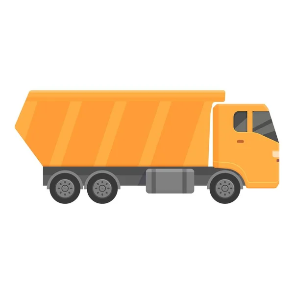 Transport Truck Icon Cartoon Vector Tipper Dump Machine Vehicle — Stock Vector