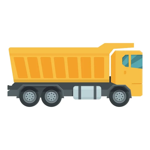 Machine Tipper Icon Cartoon Vector Truck Dump Unload Vehicle — Stock Vector