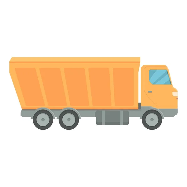 Building Tipper Icon Cartoon Vector Truck Dump Loader Delivery — Stock Vector