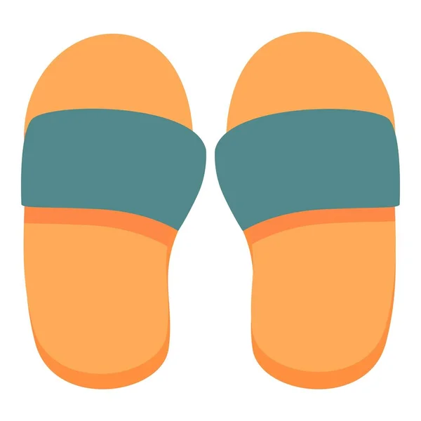 Swim Slippers Icon Cartoon Vector Child Pool Summer Water — Stock Vector