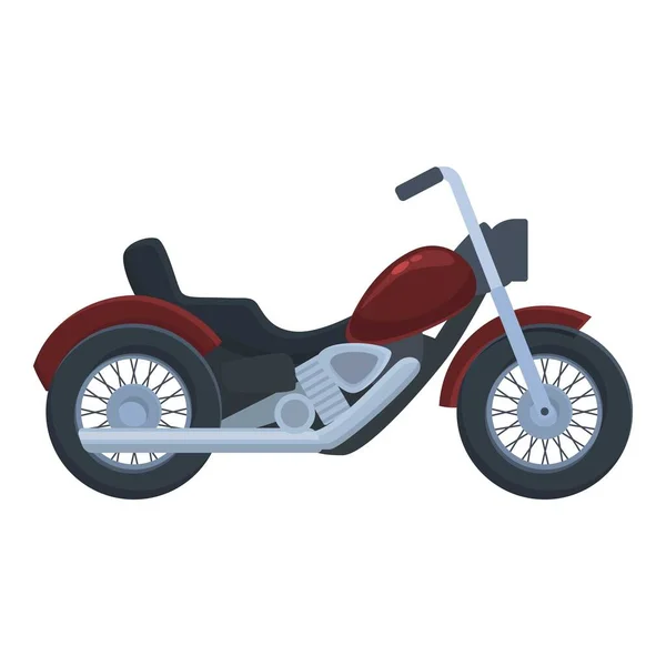 Biker Chopper Icon Cartoon Vector Rider Bike Custome Ride — Stock Vector