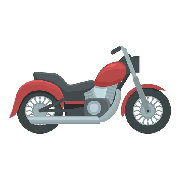 Motor Chopper Icon Cartoon Vector Bike Road Custome Ride — Stock Vector