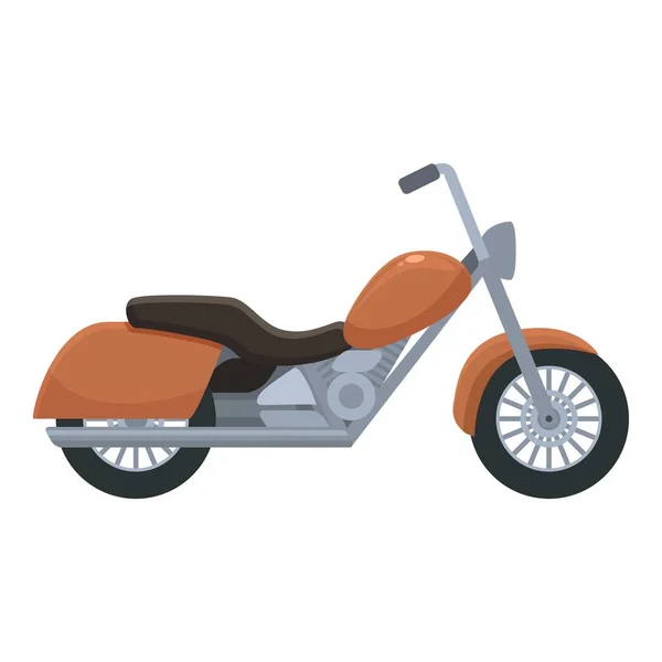 Chopper Ride Icon Cartoon Vector Bike Road Motor Sport — Stock Vector