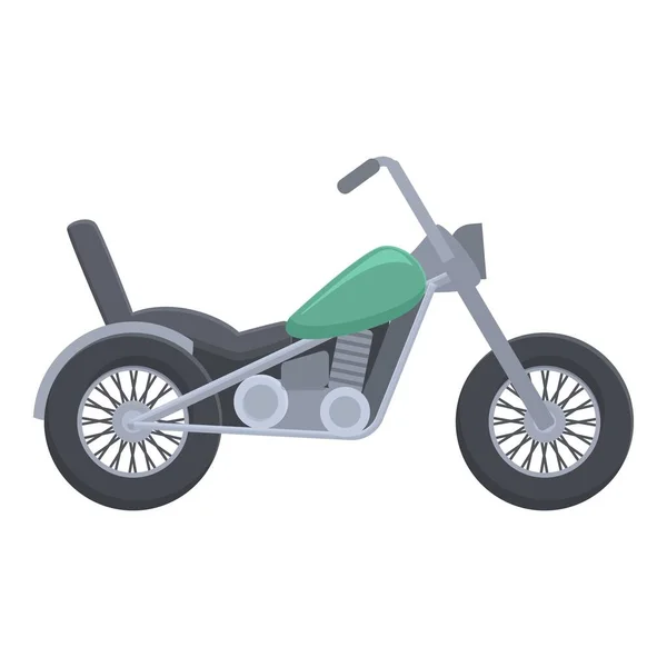 Retro Chopper Icon Cartoon Vector Rider Bike Motor Speed — Stock Vector