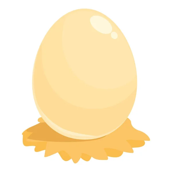 全卵アイコン漫画ベクトル 鶏の孵化だ イースターバード — ストックベクタ
