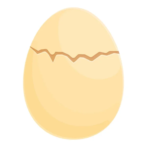 鶏の卵のアイコン漫画のベクトル 鶏の孵化だ 変なシェル — ストックベクタ