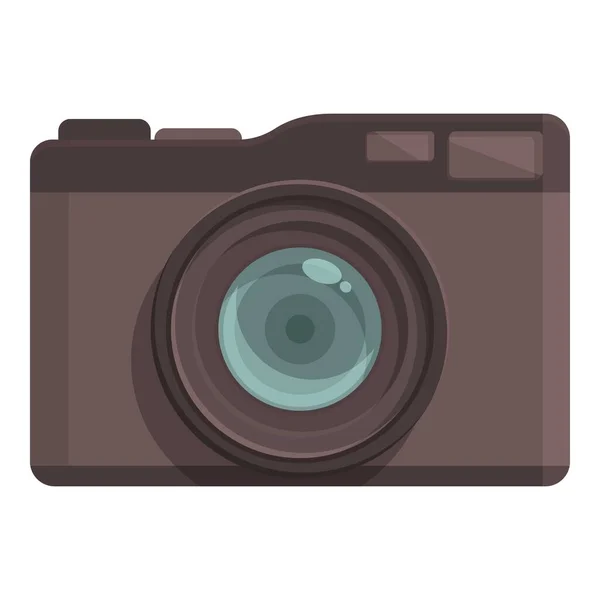Bruine Afbeelding Pictogram Cartoon Vector Fotocamera Flash Beeld — Stockvector