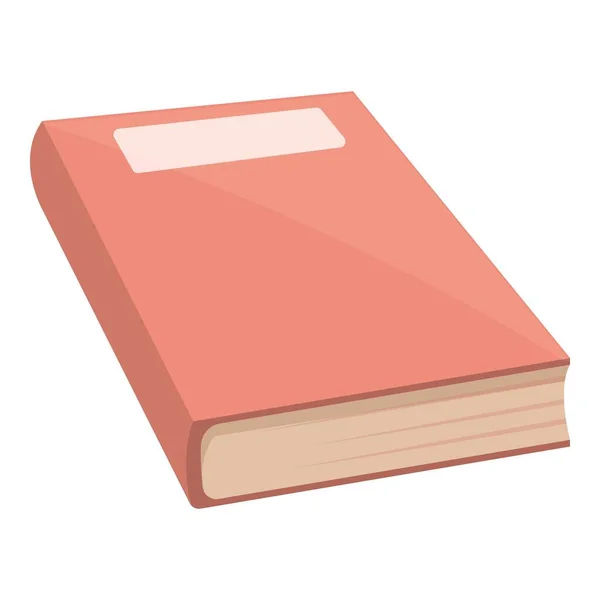 Σχολή Κόκκινο Βιβλίο Εικονίδιο Κινουμένων Σχεδίων Διάνυσμα Εκπαίδευση Χαρτί Σχήμα — Διανυσματικό Αρχείο