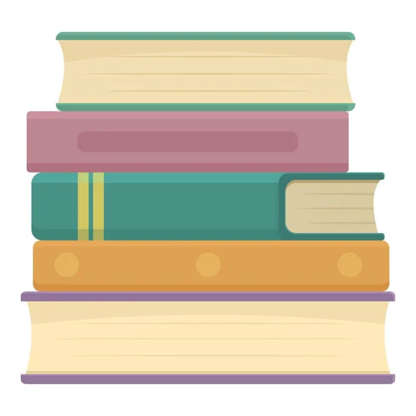 Home Book Stack Icon Cartoon Vektor Offene Studie Lernuniversität — Stockvektor