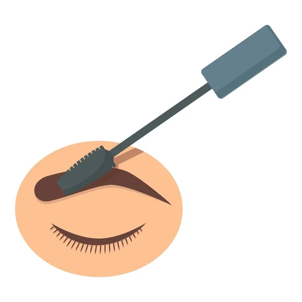 Brush Makeup Icon Cartoon Vector Eye Brow Facial Care — Stock Vector