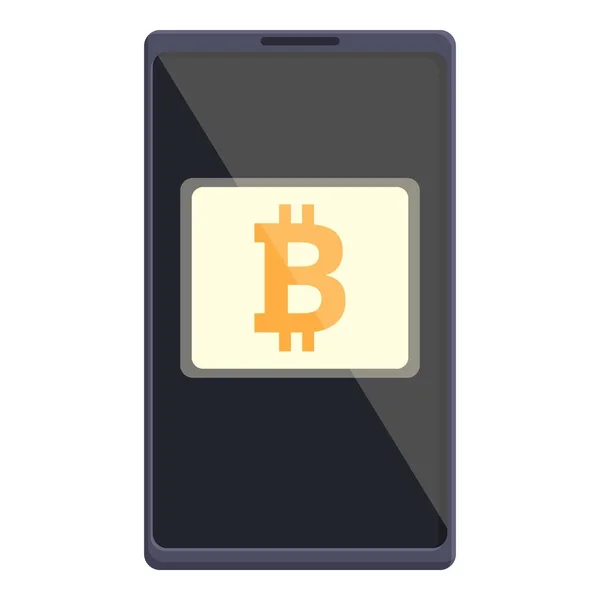Bitcoin Brieftasche Symbol Cartoon Vektor App Pay Münzhandel — Stockvektor