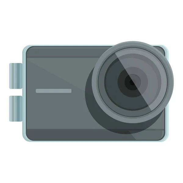 Dijital Kamera Ikonu Çizgi Film Vektörü Aksiyon Kamerası Kayıt Lensi — Stok Vektör