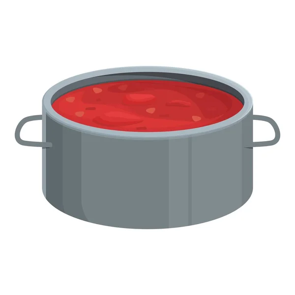 Dinner Borsch Icon Cartoon Vector Dish Recipe Spice Traditional — Stock Vector
