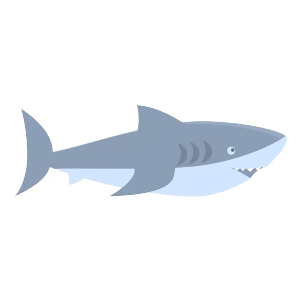 Australia Tiburón Icono Vector Dibujos Animados Señal Peligro Zona Precaución — Vector de stock