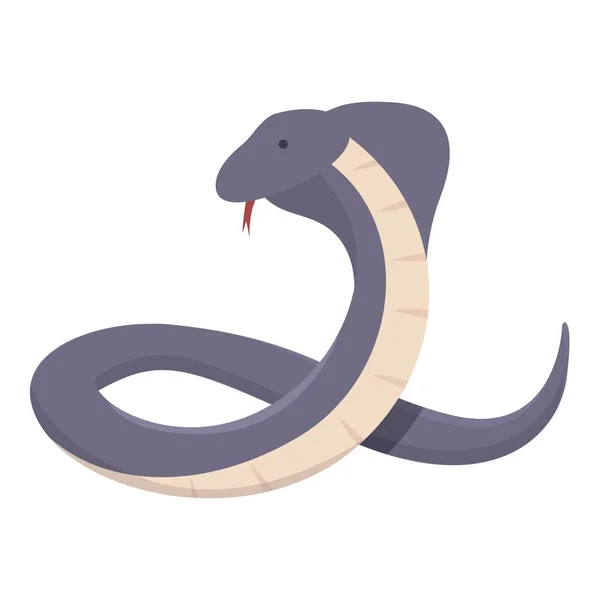 King Cobra Hoofd Icoon Cartoon Vector Slangengezicht Reptielenaard — Stockvector