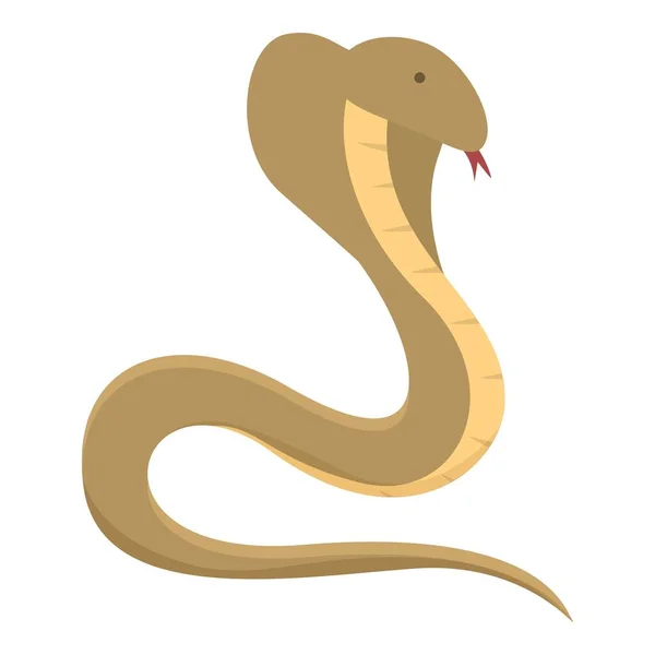 Cobra Had Ikona Karikatura Vektor Královská Hlava Viper Wild — Stockový vektor