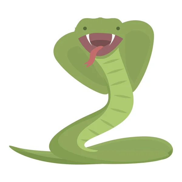 Angry Snake Icon Cartoon Vector King Cobra Face Wild — Stock Vector