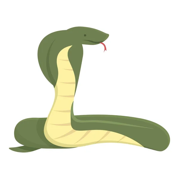 蛇的图标卡通人物 眼镜蛇头剧毒性格 — 图库矢量图片