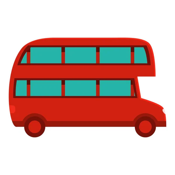 London Bus Icon Cartoon Vector Tour Old Travel — Stock Vector