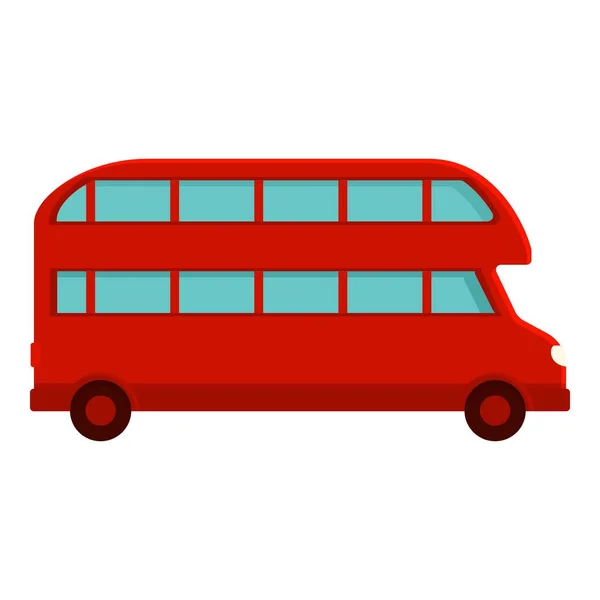 London Bus Tour Icon Cartoon Vector Double Decker Old City — Stock Vector