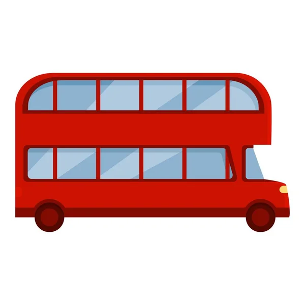 Inghilterra Londra Icona Del Bus Vettore Cartone Animato Doppio Ponte — Vettoriale Stock