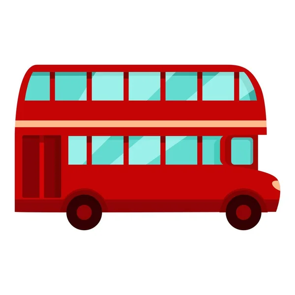 London Bus Traffic Icon Cartoon Vector Doble Tour Calle Vieja — Vector de stock