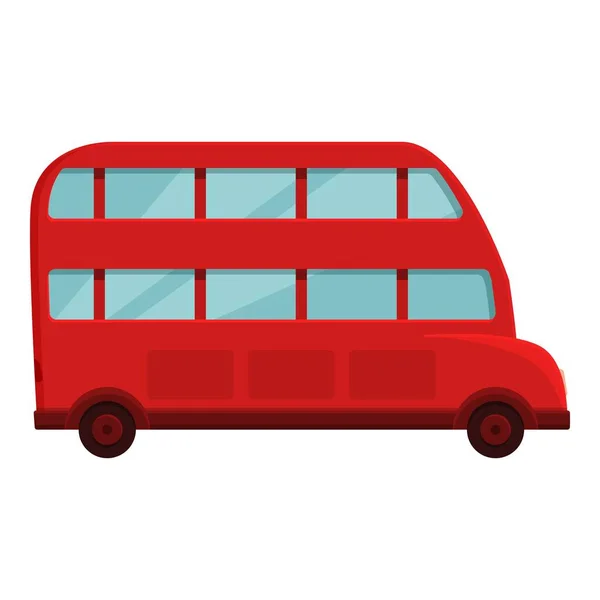 ロンドンバス交通アイコン漫画ベクトル イギリスツアー サイドブリティッシュ — ストックベクタ