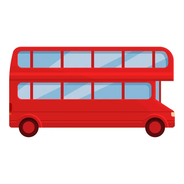 Londres Autobús Icono Transporte Vector Dibujos Animados Doble Cubierta Cabina — Vector de stock