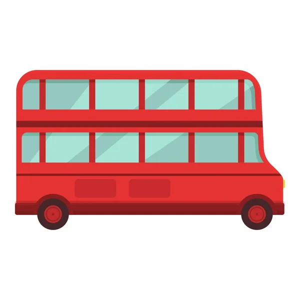 Public London Bus Icon Cartoon Vector Tour City Travel — Stock Vector