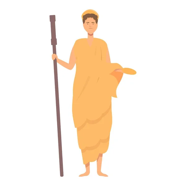 Dios Mito Icono Vector Dibujos Animados Griega Athena Hermes Minerva — Vector de stock