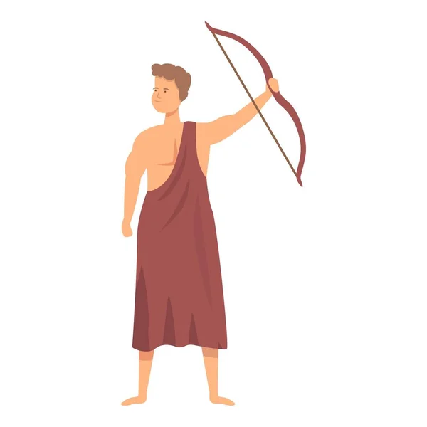 Icono Artemis Vector Dibujos Animados Dios Griego Antigua Grecia — Vector de stock