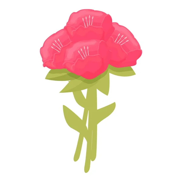 Blütenblatt Rhododendron Symbol Cartoon Vektor Blumenpflanze Sommerliche Natur — Stockvektor