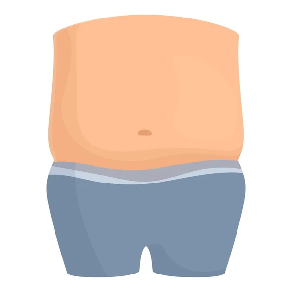 Bauchhaut Ikone Cartoon Vektor Dicke Körper Pflegegewicht — Stockvektor