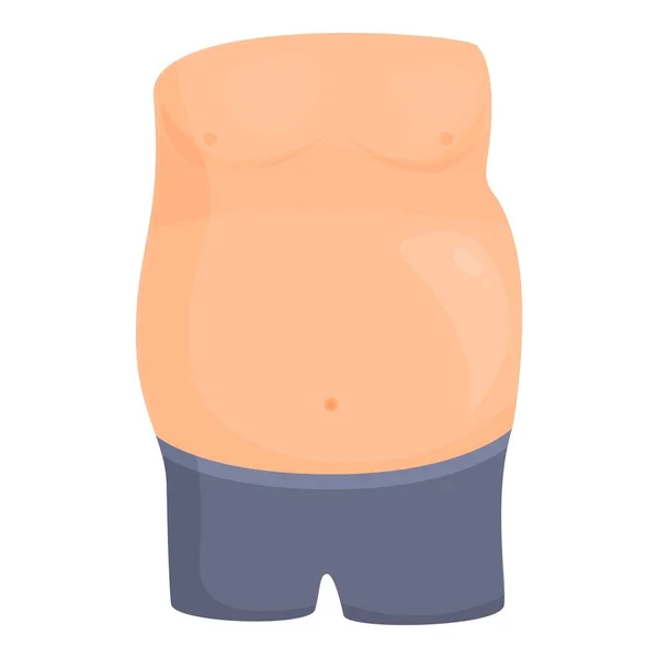 ベリー形のアイコン漫画ベクトル 太った腹部 図のケア — ストックベクタ