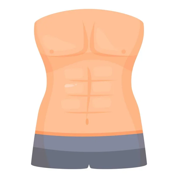 Skötsel Smal Kropp Ikon Tecknad Vektor Hälsans Mage Form Figur — Stock vektor