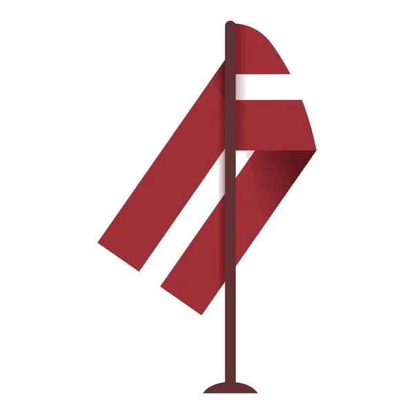 Letonia Icono Bandera Escritorio Vector Dibujos Animados País Nacional Mapa — Archivo Imágenes Vectoriales