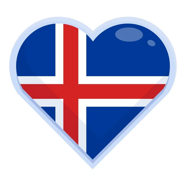 stock vector Love heart iceland icon cartoon vector. Travel city. Island trip