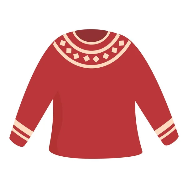Red Sweater Icon Cartoon Vector Travel Island Iceland City — Stock Vector