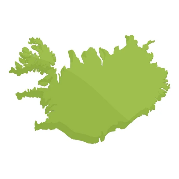 Исландия Знаковый Вектор Карикатуры Карта Путешествия Ледник Океана — стоковый вектор