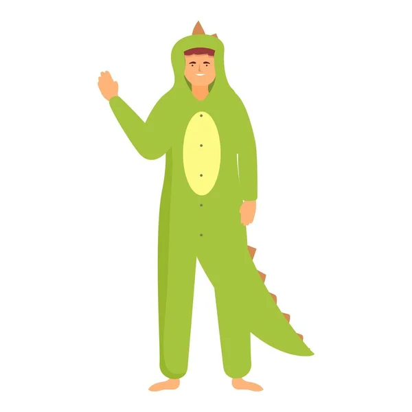 Kigurumi Crocodile Icon Cartoon Vector Party Animal Costume Friend — Stock Vector