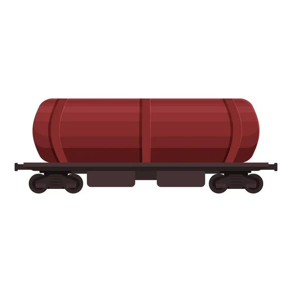 Tanque Carro Icono Vector Dibujos Animados Tren Carga Aceite Transporte — Archivo Imágenes Vectoriales