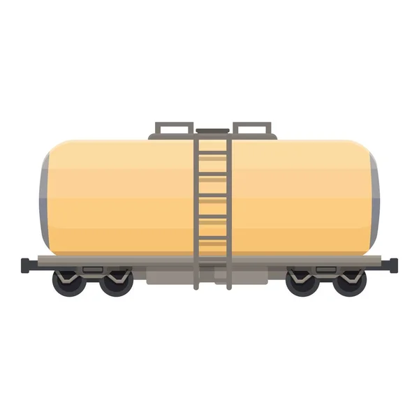 Tank Vagn Ikon Tecknad Vektor Lasttåg Transporter — Stock vektor